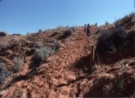 The Sand Hill, a steep climb and difficult pull for the pioneers' animals. Lamont Crabtree